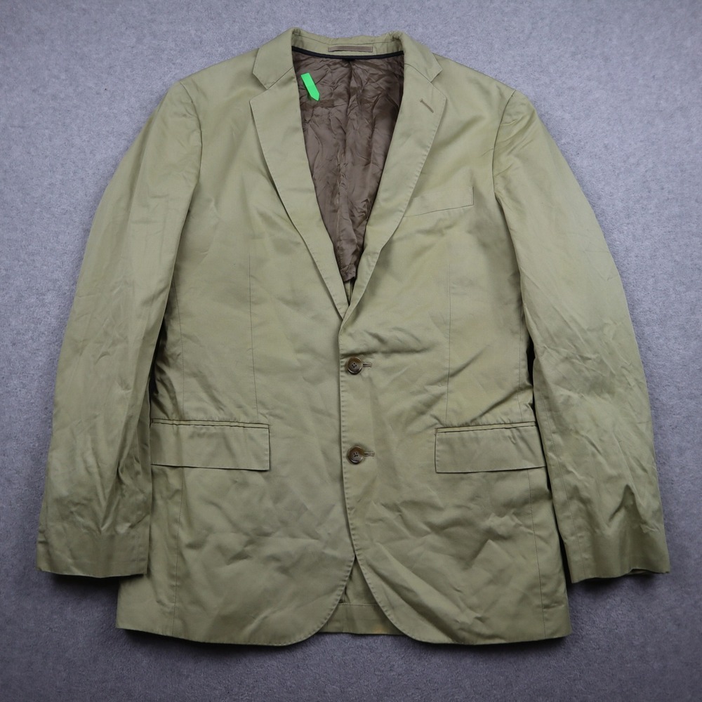J.Crew Blazer Mens 38R Ludlow Tan Khaki Italian Cotton Larusmiani Sport Coat